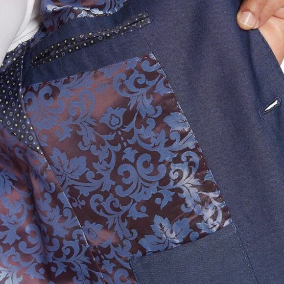 SAVILE ROW CO Brixton Extra Trim Fit Suit Jacket Size 38S - Picture 3 of 9